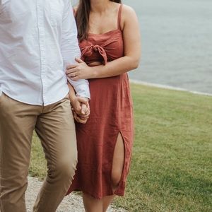 Abercrombie midi dress with front tie